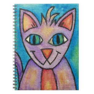 Pink Purple Kitty Cat Spiral Notebook