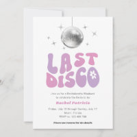 Pink purple last disco, modern retro bachelorette