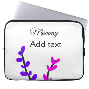 Pink purple lavender mummy mother's day mum gift laptop sleeve