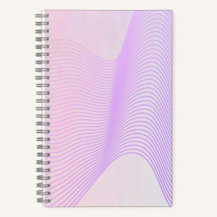 Pink & Purple Lined Waves Notebook