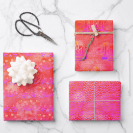 pink purple loved Romans 5:8 Wrapping Paper Sheets