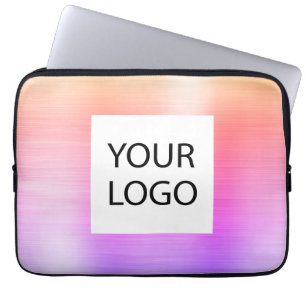 Pink Purple Metallic - Custom Logo Promotional Laptop Sleeve