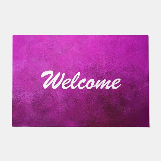 Pink Purple Modern Professional Minimalist Doormat (Front)
