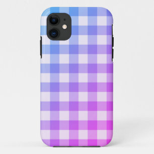Pink & Purple Ombré White Plaid Gingham Pretty Case-Mate iPhone Case