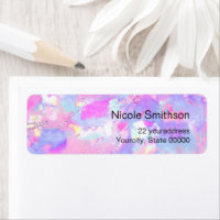 pink purple opal background labels