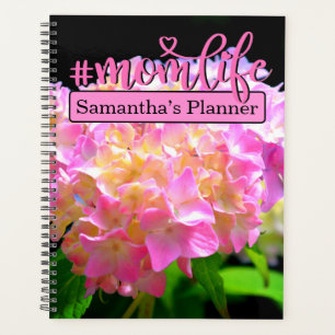 Pink purple orange hydrangeas #momlife planner