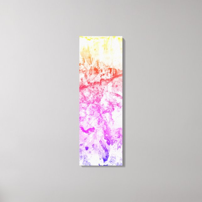Pink Purple Orange Yellow White Modern Abstract Canvas Print (Front)