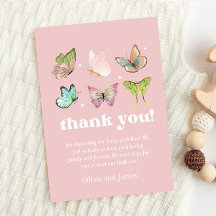 Pink Purple Pastel Butterfly Girl Baby Shower