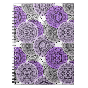 Pink purple pattern arabic mandala oriental style notebook