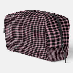 Pink Purple Plaid Checker Seamless Pattern Toiletr Dopp Kit