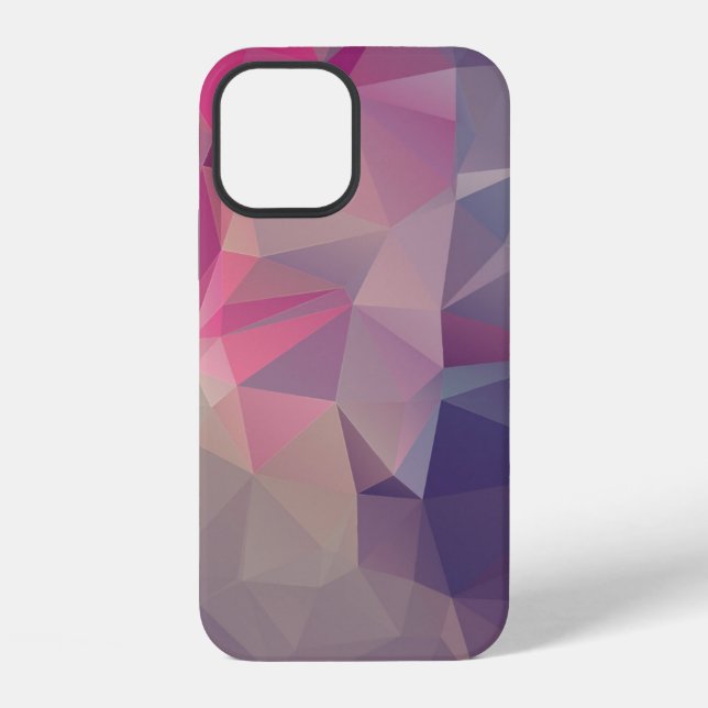 Pink Purple Pyramid Abstract Pattern Art Case-Mate iPhone Case (Back)