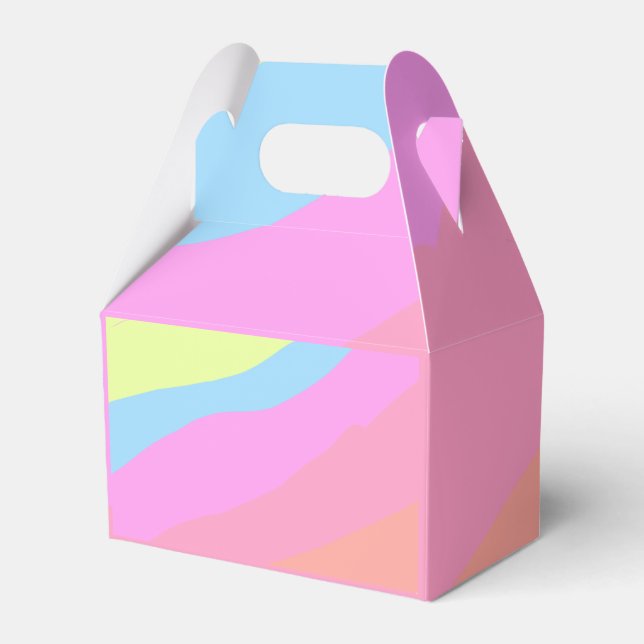 Pink purple rainbow multicolored pride month strip favour box (Front Side)
