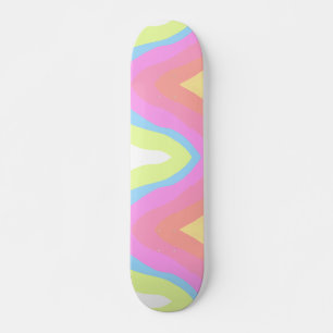 Pink purple rainbow multicolored pride month strip skateboard
