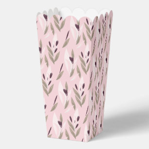 Pink purple red retro flower pattern favour box