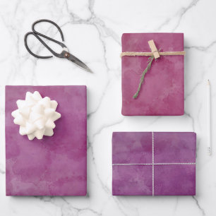 Pink Purple & Rose Violet Watercolor Abstraction  Wrapping Paper Sheet