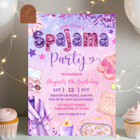 Pink Purple sequin Spajama Party Birthday