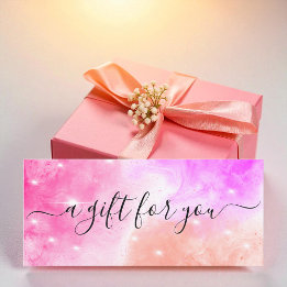 Pink Purple Sparkle Business Gift Certificate