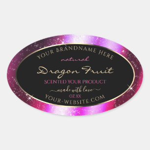 Pink Purple Sparkle Glitter Frame Product Label