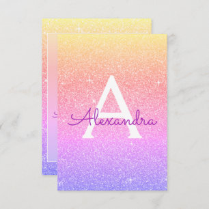 Pink Purple Sparkle Glitter Sweet Sixteen Birthday Invitation