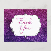 Pink & Purple Sparkling Gemstones Thank You