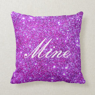 Pink Purple Sparkly Glam Glitter Designer Cushion