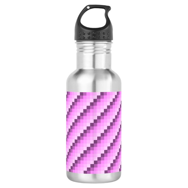 Pink & Purple Squares 532 Ml Water Bottle (Front)