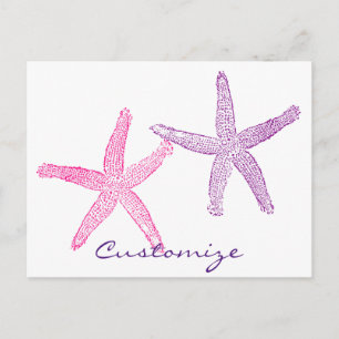 Pink Purple Starfish Thunder_Cove Postcard