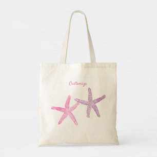 Pink Purple Starfish Thunder_Cove Tote Bag