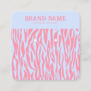 Pink Purple Striped Modern Earrings Display Card
