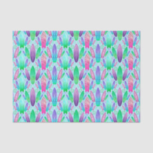 Pink & Purple Summer Surfing Surfboards Tissue Paper