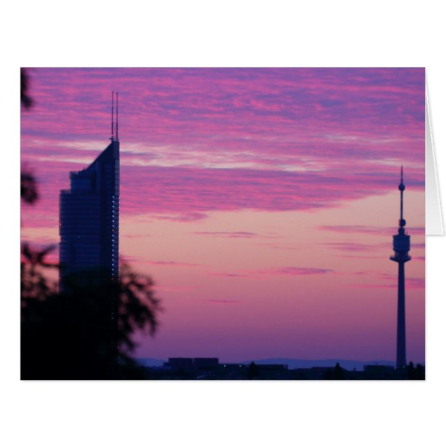 Pink Purple Sunrise In Vienna Austria (Front Horizontal)