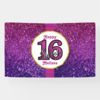 Pink & Purple Sweet 16 Sparkle Glitter Gemstones
