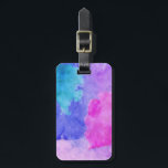 Pink, Purple, Teal, and Blue Watercolor Smudges Luggage Tag<br><div class="desc">This girly and artistic pink,  purple,  teal,  and blue watercolor smudges pattern is perfect for the trendy and artsy woman.</div>