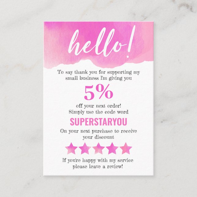 Pink Purple Thank You Logo Social Media Insert (Front)