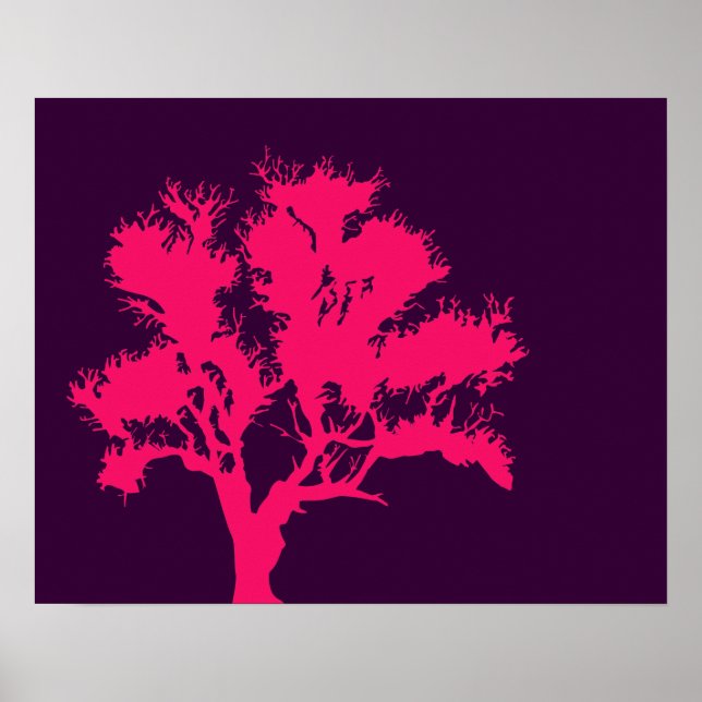 Pink & Purple Tree Poster (Front)
