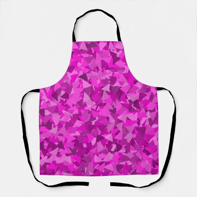 Pink Purple Triangle Pattern Apron (Front)