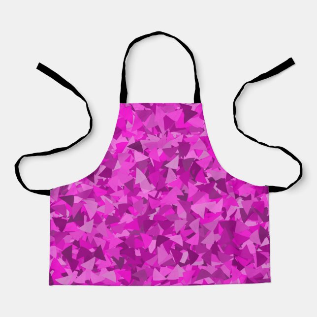 Pink Purple Triangle Pattern Apron (Front)