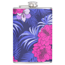 Pink & Purple Tropical - A bright hibiscus design