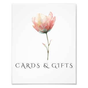 Pink Purple Tulip Elegant Cards & Gifts Sign