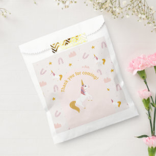Pink Purple Unicorn Rainbows Birthday Favour Bags