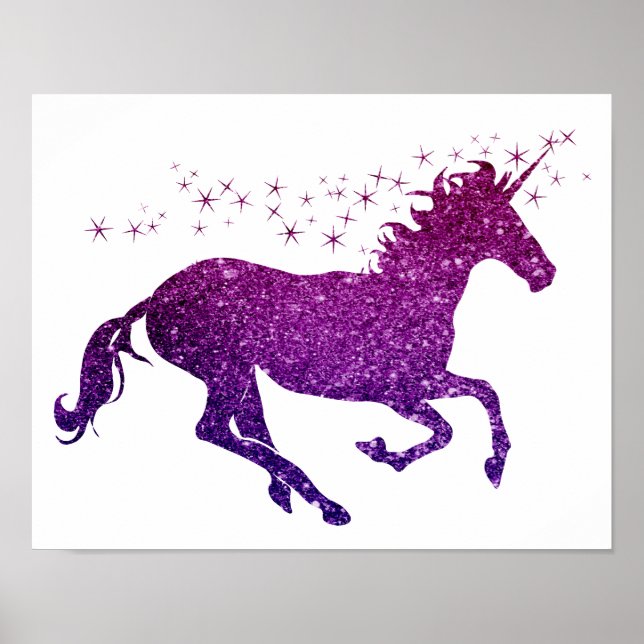 Pink & Purple Unicorn Sparkle Poster (Front)