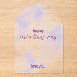 Pink - Purple Valentine's Day Acrylic Invitations