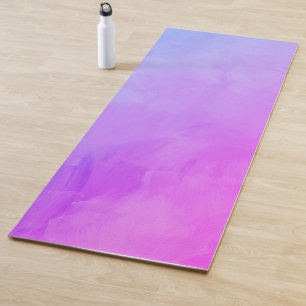 Pink Purple Venetian Abstract Watercolor Yoga Mat