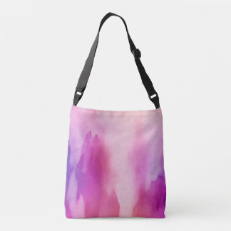 Pink & Purple Water Colour Positive Space Crossbody Bag