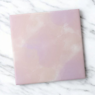 Pink Purple Watercolor Elegant Abstract Spring Tile