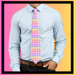 Pink Purple Yellow Circles in a Geometric Pattern Tie<br><div class="desc">Pink Purple Yellow Circles in a Geometric Pattern. A bright,  colourful design featuring a geometric pattern of pink,  purple and yellow circles.</div>