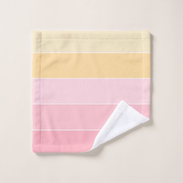 Pink Purple Yellow White Colours Pattern Template Wash Cloth (Wash Cloth)