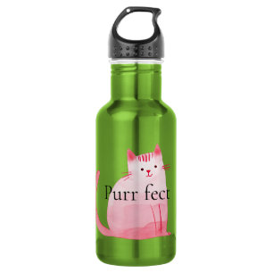 Pink Purrfect Cat 532 Ml Water Bottle