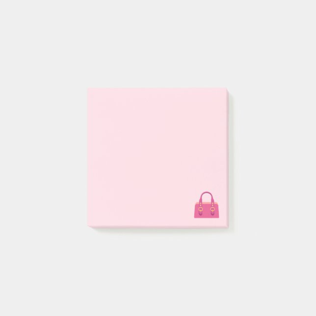 Pink Purse Emoji Post-it Notes (Front)