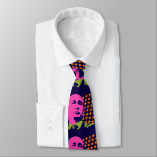 Pink Putin Pop Art Portrait Tie